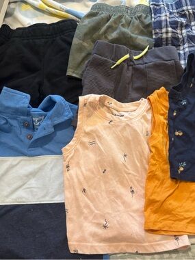 GAP Light Peach Sleeveless Tank Top with Mini Nautical Prints